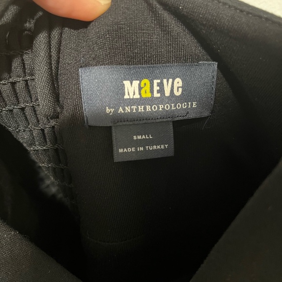 Maeve Anthropologie Black and Gold Strappy Cocktail Dress - Size Small - Picture 4 of 4